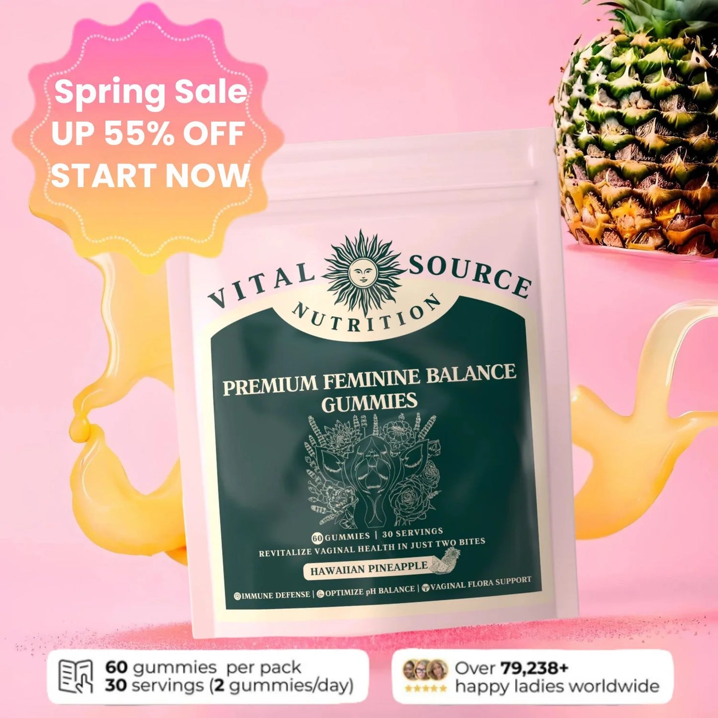 Probiotics - No more worrying about odor or imbalance - Feel fresh, confident and in control