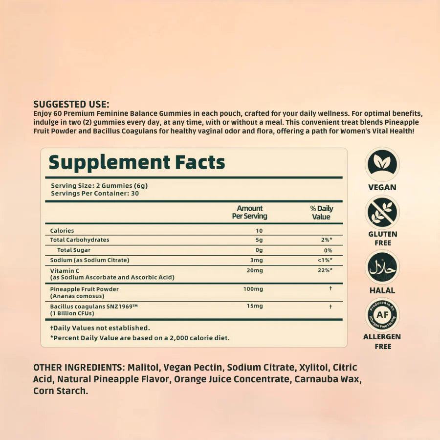 Probiotics - No more worrying about odor or imbalance - Feel fresh, confident and in control