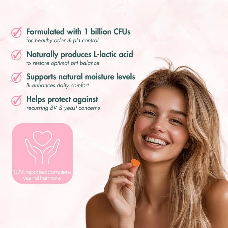 Probiotics - No more worrying about odor or imbalance - Feel fresh, confident and in control